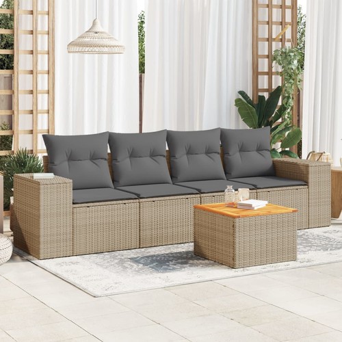 Salon jardin avec coussins - jardin,