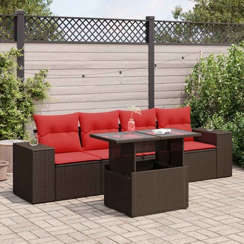Salon jardin avec coussins - jardin,