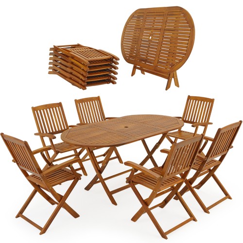 Salon jardin boston bois 6 - jardin,
