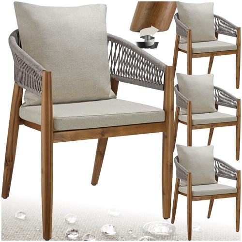 Tectake lot chaise de - lot, 4